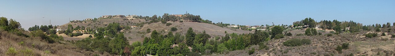 Anaheim Hills residential neighborhood panorama, Orange County California