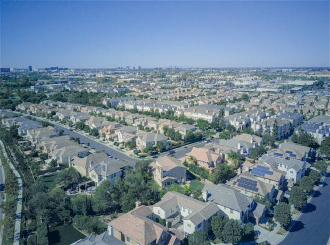 Aerial view of Irvine master-planned community