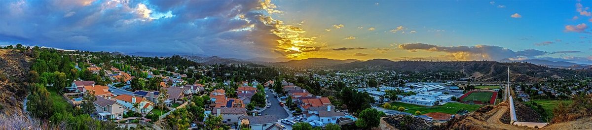 Santa Clarita Valley at sunrise, Los Angeles County California