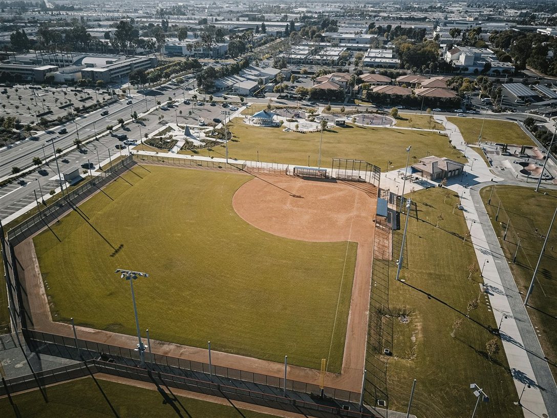 West Covina park and residential neighborhood